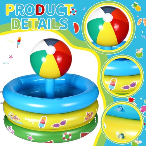 Bencailor Inflatable Cooler Inflatable Drink Cooler Beach Animal Theme Party Decorations Blow up Drink Holder Ice Tray Foo...
