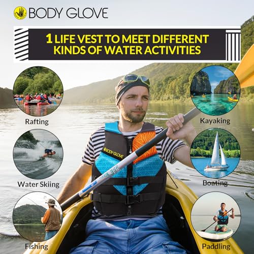 Body Glove Phantom Men's Life Vest, Lightweight Neoprene Life Jacket, USCG and Transport Canada Approved PFD for Boating F...