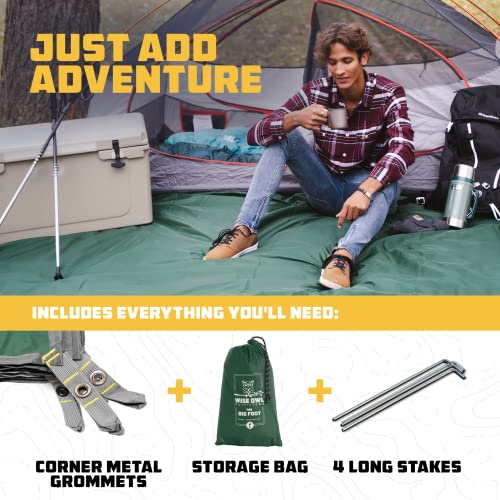 Wise Owl Outfitters Camping Tarp – Waterproof Ultralight Ground Sheet, Tent Footprint & Tent Accessories for Campers, Back...