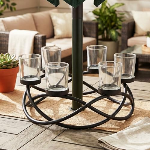 Seraphic Iron Round Table Decor Centerpiece Decorations Candle Holder for Weddings, Outdoor Patio, Kitchen, Dining Room, a...
