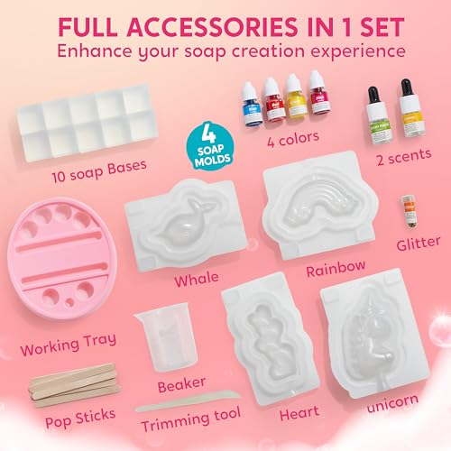 Klever Kits Unicorn Soap Making Kit- 4 Molds Girl Crafts DIY Project, Unicorn Girl Gifts, Kids Birthday Gift for Aged 6+, ...