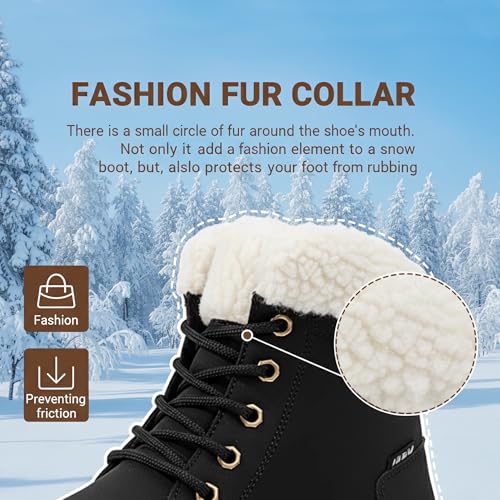 KVOW Women's Waterproof Insulated Winter Hiking Boots,Cute Snow Boots for Women Warm Comfortable Anti-Slip Ankle Boots for...