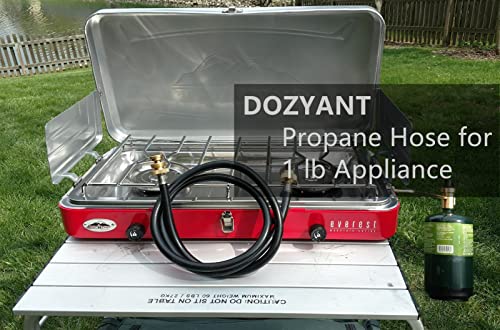 DOZYANT 4 Feet Propane Torch Extension Hose for Propane Tree Distribution Tree Post Assembly 1" x20 Male Throwaway Cylinde...