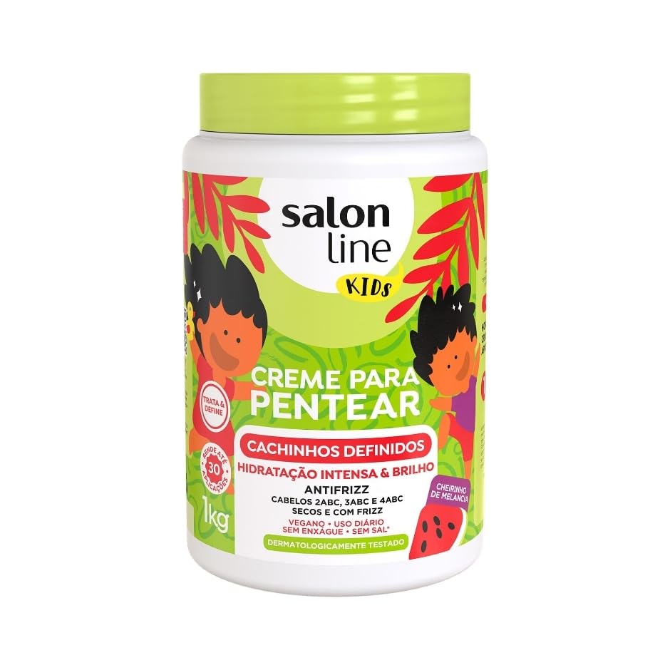 Salon Line - Linha Creme para Pentear (Kids) - Cachinhos Definidos 1000 Gr - (Combing Cream (Kids) Collection - Defined Curls Ne