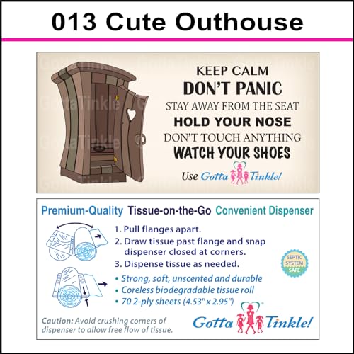 Premium Travel-Size Mini Toilet Paper Rolls | Convenient Plastic Dispenser | Toilet, Porta Potty & Outhouse Humor (3-Pack)...