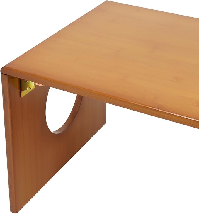 NemuGuda Folding Portable Coffee Table, Bamboo Low Japanese Floor Table, 39.3in Small Tatami Tables for Living Room Bedroom Patio, Lightweight & Sturdy Indoor Outdoor Use