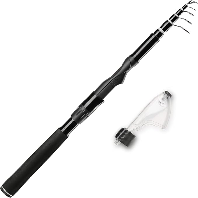 Whistytwig Compact Telescopic Fishing Rod - Versatile Retractable Pole for Fresh & Saltwater, Portable Fishing Rod, Ideal ...