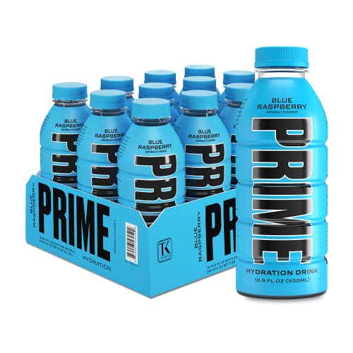 PRIME Hydration BLUE RASPBERRY, Sports Drinks, Electrolyte Enhanced for Replenishing Fluids, 250mg BCAAs, B Vitamins, Anti...