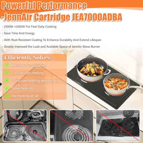 Upgraded JEA7000ADBA Coil Element Cartridge Compatible with Jenn Air Cooktop Replacement Parts, Jenn-Air JEA7000ADB Range ...