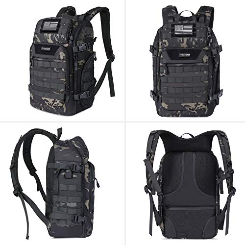 MOSISO 30L Tactical Backpack, Military Daypack 3 Day Assault Rucksack Outdoor Hiking Hunting Fishing Camping Training Shou...