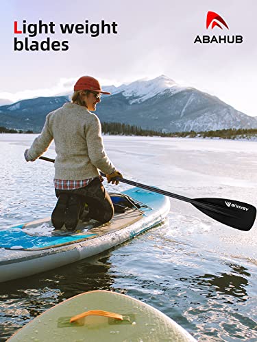 Abahub SUP Paddle - 3 Piece Adjustable Paddles - Lightweight Stand-up Paddle Oars for Paddleboard, Adjustable Aluminum All...