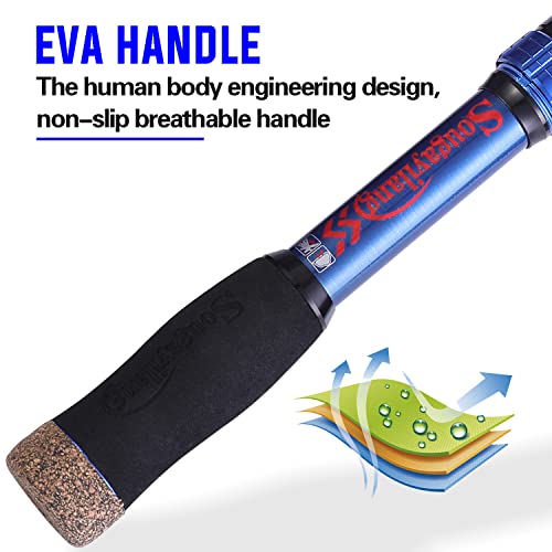 Sougayilang Telescopic Fishing Rod - 24 Ton Carbon Fiber,CNC Machined Reel Seat, Comfortable EVA Handle, Travel Fishing Ro...
