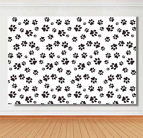 Cartoons Puppy Dog Paw Theme Photography Backdrops Kids Boys Birthday Party Banner Photo Background Newborn Baby Shower Ca...