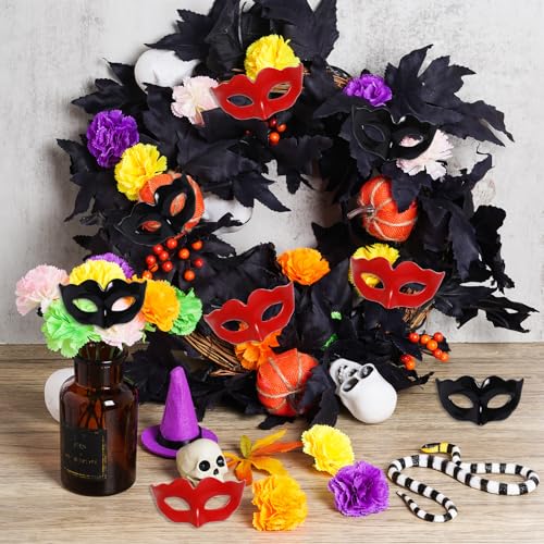 Yookat 20 Pieces Mini Masquerade Mask Small Mardi Gras Masks Small Venetian Mask Masquerade Masks Vintage Antique
