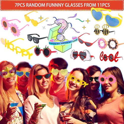 Bulk Opulent Photo Booth Props Set for Adult, Novelty Funny Hats and Glasses, Colorful Wig, Inflatable, Phtot Booth Props ...