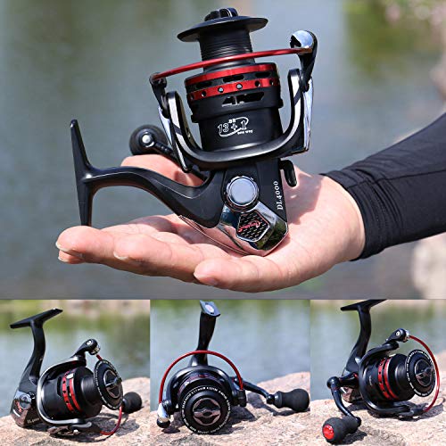 Sougayilang Fishing Reels Powerful 13+1BB Spinning Reels Ultra Smooth Reel for Saltwater or Freshwater