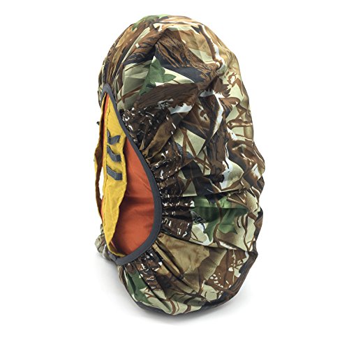 Silfrae Waterproof Rucksack Cover Backpack Rain Cover 30L-100L for Travel Climbing Hiking (Leaf Camo, 40L-50L)