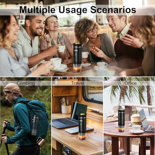 Mulli Cordless Electric Espresso Machine‌‌-Portable Coffee Maker for Ground Coffee & NS Capsule with Self-Heating Technolo...