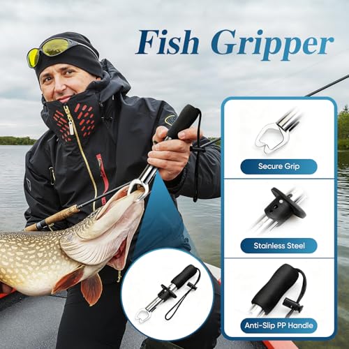Fishing Advent Calendar 2025 for Men, 24 Days Christmas Countdown Fishing Lure Advent Calendars with Rod Holder, Landing N...