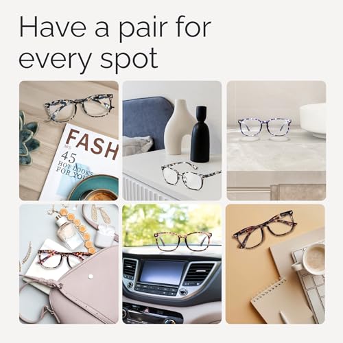 CCVOO +1.5 Mix & Match Reading Glasses for Women - Lightweight, Comfortable Fit, Clear Vision - Blue Light Blocking