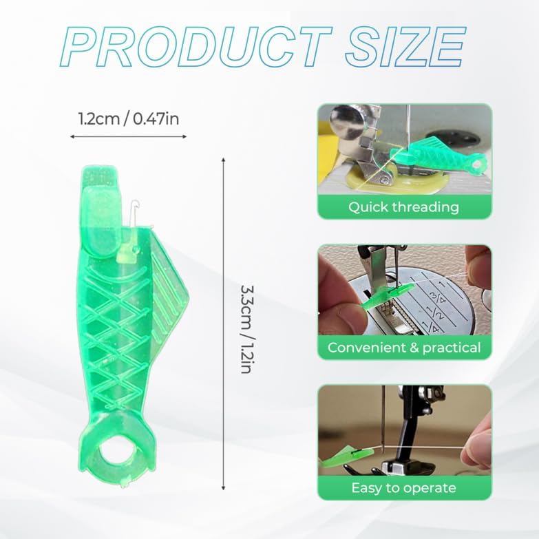 Automatic Sewing Needle Threader, Upgrade Fish Type Quick Needle Threaders for Hand Sewing, Sewing Machine Needle Threader Tools, Sewing Supplies - Designed for Sewing Lovers Alike (20pcs)