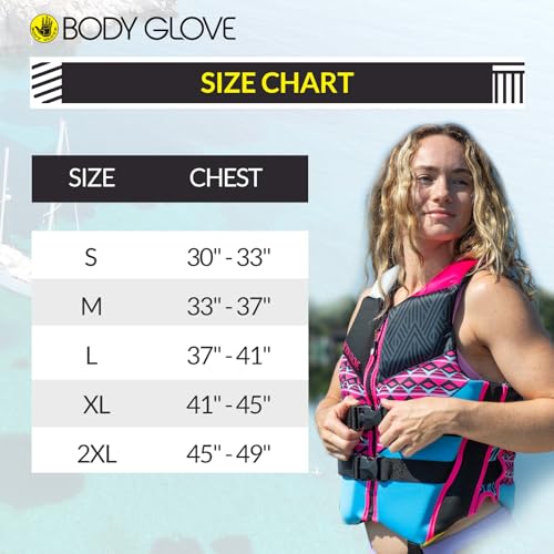 Body Glove Phantom Women's Neoprene Life Jacket, USCG and Transport Canada Approved PFD, Lightweight Life Vest, Great for ...