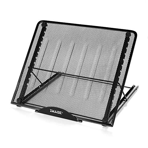 IMAGE Laptop Stand,Large Version Foldable Portable Ventilated Desktop Laptop Stand Holder, Adjustable 12 Angle Points Stan...