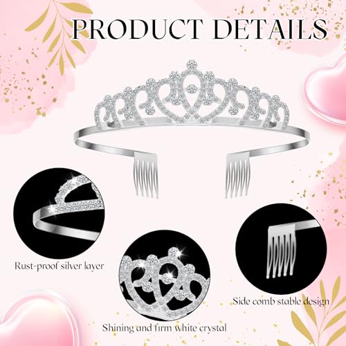 Yuefunny 24 Pcs Crystal Tiara Headbands for Women Princess Headband Crown with Combs Tiaras and Crowns for Pageant Bridal ...