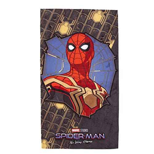 NORTHWEST Spider-Man Beach Towel, 30" x 60", Gold Spiders