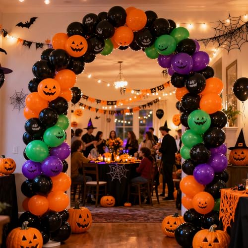 APLANET 150pcs Black Balloons Different Sizes 18 12 10 5 Inch, Latex Balloons for Black Themed Birthday Wedding Baby Showe...