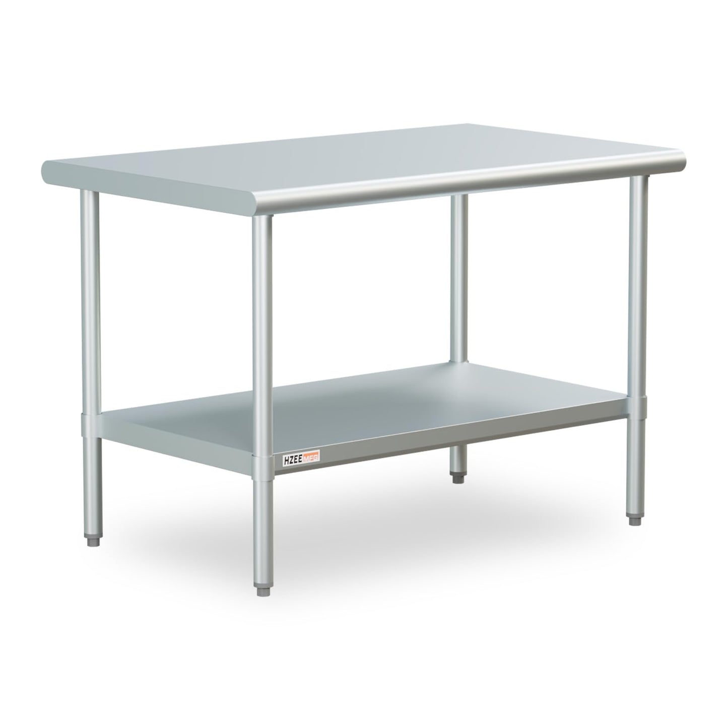 HZEEMFG Stainless Steel Table for Prep & Work 30x48, 4ft, Commercial Heavy Duty Table with Undershelf for Restaurant, Home and Hotel Kitchen