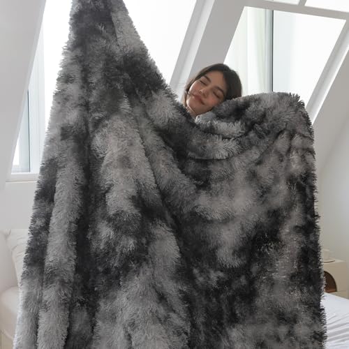 COOVA Ultra Soft Faux Fur Throw Blanket – Fuzzy Fluffy Cozy Microfiber Blankets, Warm Thick Plush Sherpa Fleece Throw Blan...
