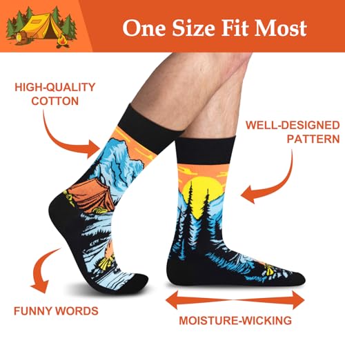 AGRIMONY Gifts for Men Women Dad Teen Boys- Funny Crazy Silly Sport Socks- Fathers Christmas Birthday Gifts Stocking Stuffers