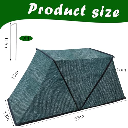 Feoang Foldable Plant Shade Tent, Raised Garden Bed Cover Plants Sun Shade Cloth with Stakes Garden Plant Protector UV Res...