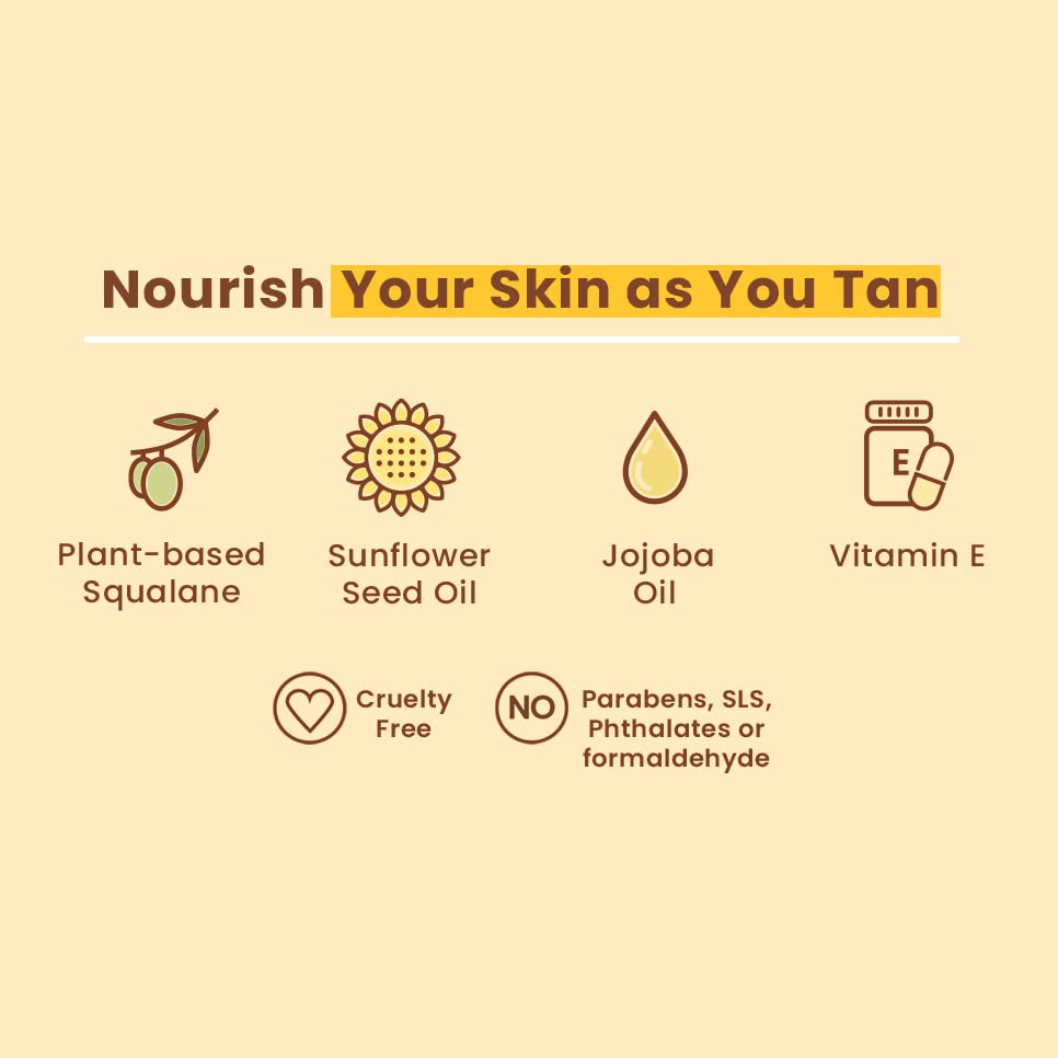 JOAH Self Tanner, Sun & Seoul Golden Daze Sunless Tanning Drops, Moisturizing Self Tanning for Face & Body, Vegan & Cruelty-Free