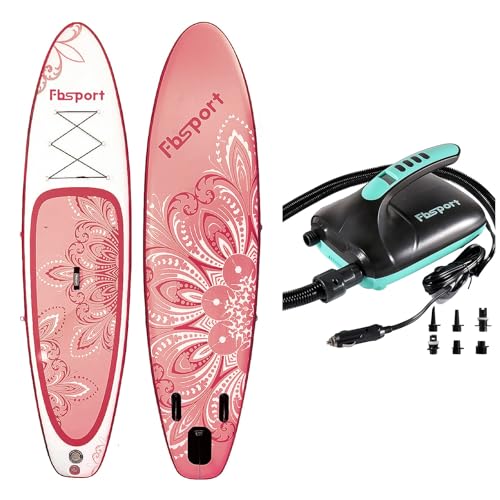 FBSPORT 11' Premium Stand Up Paddle Board with Durable SUP Accessories & Carry Bag for Youth & Adult, 20PSI High Pressure ...