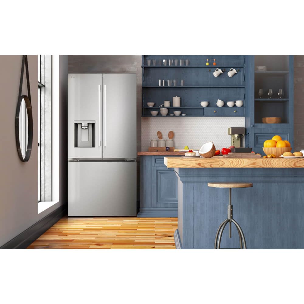 LG LF25H6330S 24.5 cu ft French Door Refrigerator – External Water & Ice Dispenser, White