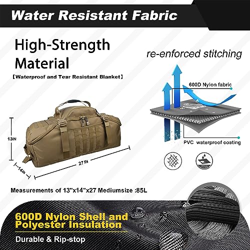 3 In 1 Military Backpack Travel Duffle Bag for Weekender Gym Traveling Workout Deployment
