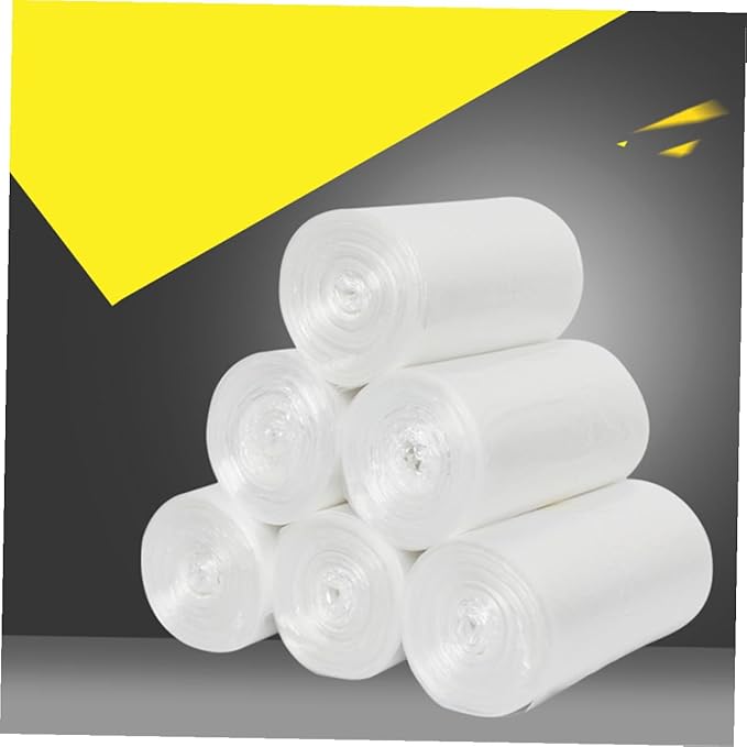 2 Rolls Transparent Heavy-duty Trash Bags Disposable Thickened Garbage Liners Strong Rubbish Bags for Kitchen Household Waste