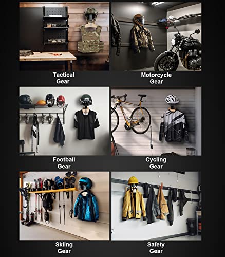 ONETIGRIS Tactical Gear Wall Mount, Motorcycle Helmet Holder Wall Mount Stand, Plate Carrier Rack Jacket Hanger Display Or...