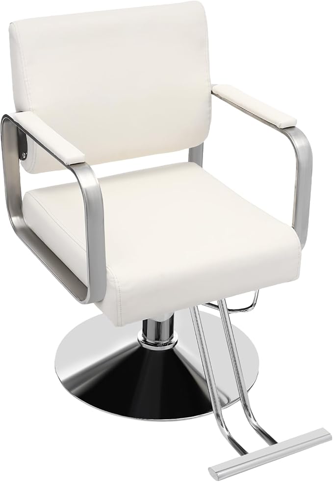 Barber Chair Salon Chair for Hair Stylist Hair Chair for Barbershop Home Height Adjustable & 360° Swivel Styling Salon Chairs Spa Beauty Salon Equipment, Max Load Weight 440Lbs