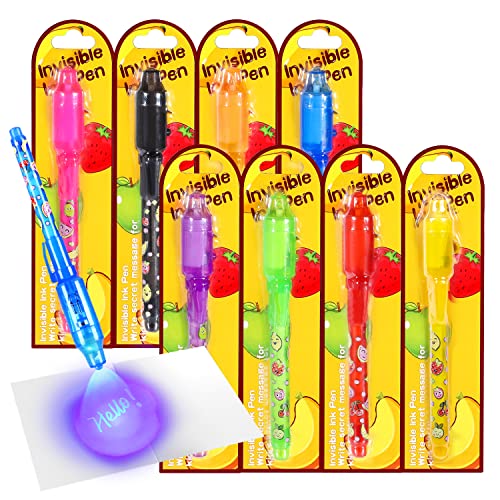 TAFULOR Invisible Ink Pen for Kids, Birthday Party Favors for Girls Boys, Spy Pens with UV Light Secret Message Magic Mark...