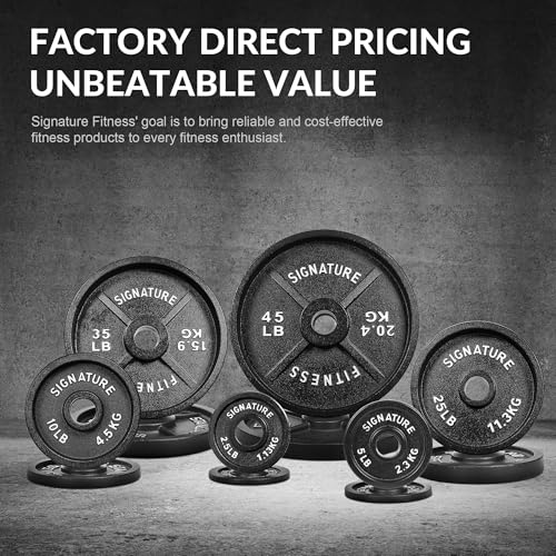Fitvids Deep Dish 2-Inch Olympic Cast Iron Weight Plates with E-Coating