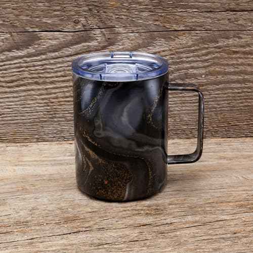 Cambridge Silversmiths Set of 2 16oz Insulated Red Geode Coffee Mugs