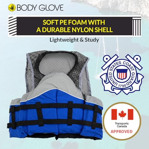 Body Glove Cove Unisex Nylon Fishing Vest - Adult Water Fishing Jacket Vest for Sports Boat Kayak Paddling Use and Safety ...