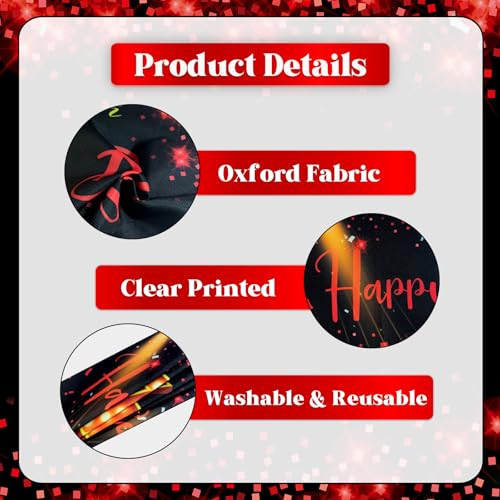 Red Happy 65 Birthday Party Photo Booth Props,Cheers to 65 Years Old Handheld Portable Backdrop Banner,Red and Black 65th ...