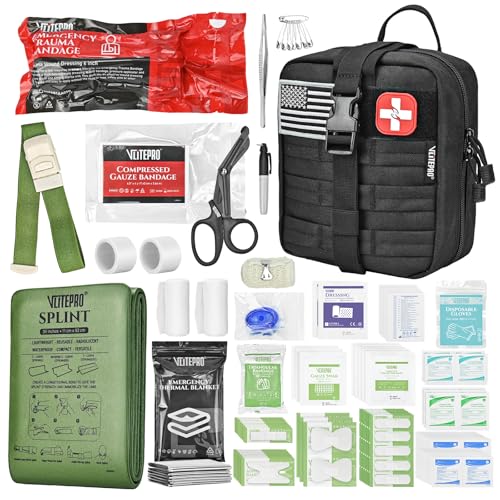 Trauma First Aid Kit - IFAK Trauma Kit with Trauma Bandage, Splint, Tourniquet, Wound Care, Bleeding Control - Tactical Mo...