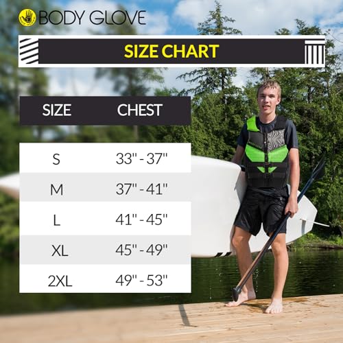 Body Glove Phantom Men's Neoprene Life Vest, USCG and Transport Canada Approved PFD, Lightweight, Great for Boating Fishin...