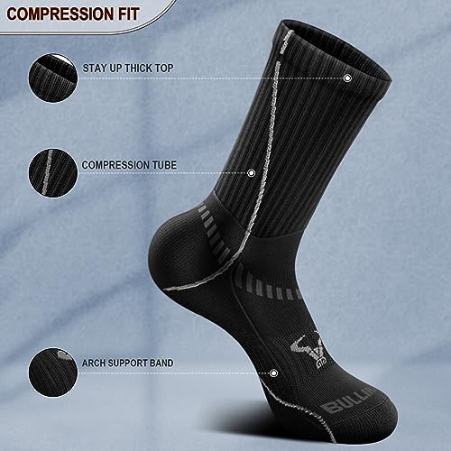 Men's Athletic Sports Crew Socks for Running, Hiking & Outdoor Activities
