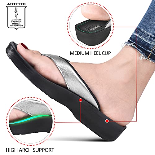 AEROTHOTIC Slip On Recovery Footwear Plantar Fasciitis Flip Flops for Women Yoga Mat Outdoor Walking Beach Ladies Arch Sup...